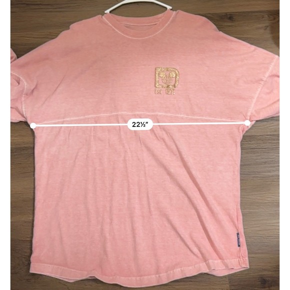 Disney World Spirit Jersey T Shirt Long Sleeve Pink Mickey Mouse Est 1971 Size S - Picture 4 of 5